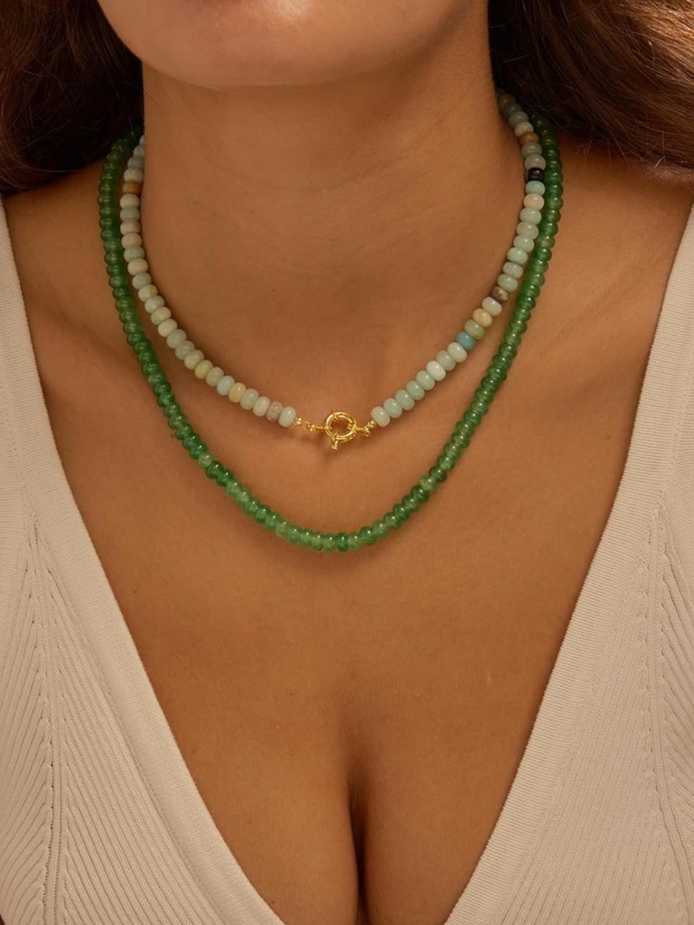New! Amazonite Beaded Necklace
